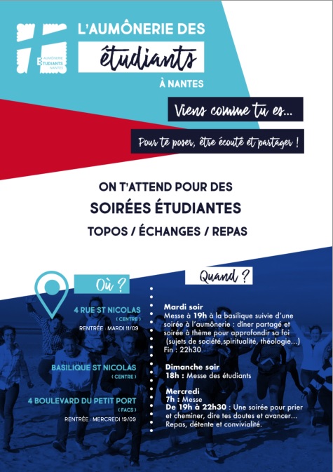 Soirée d’accueil de l’aumônerie des étudiants