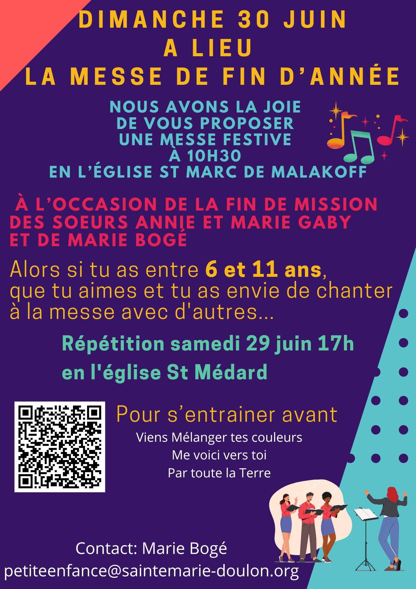 Répétition de la chorale des enfants