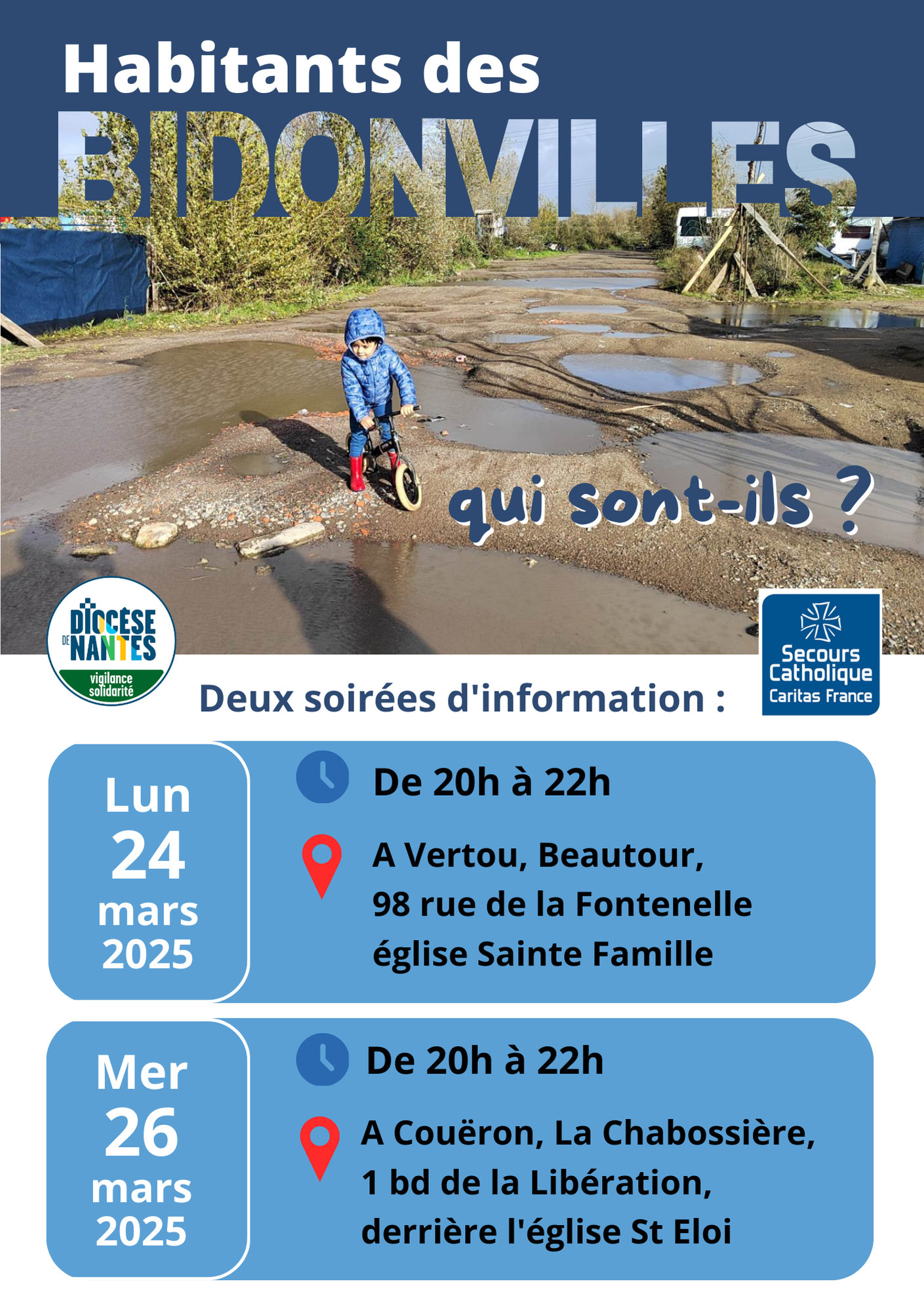 Soirées habitants des bidonvilles