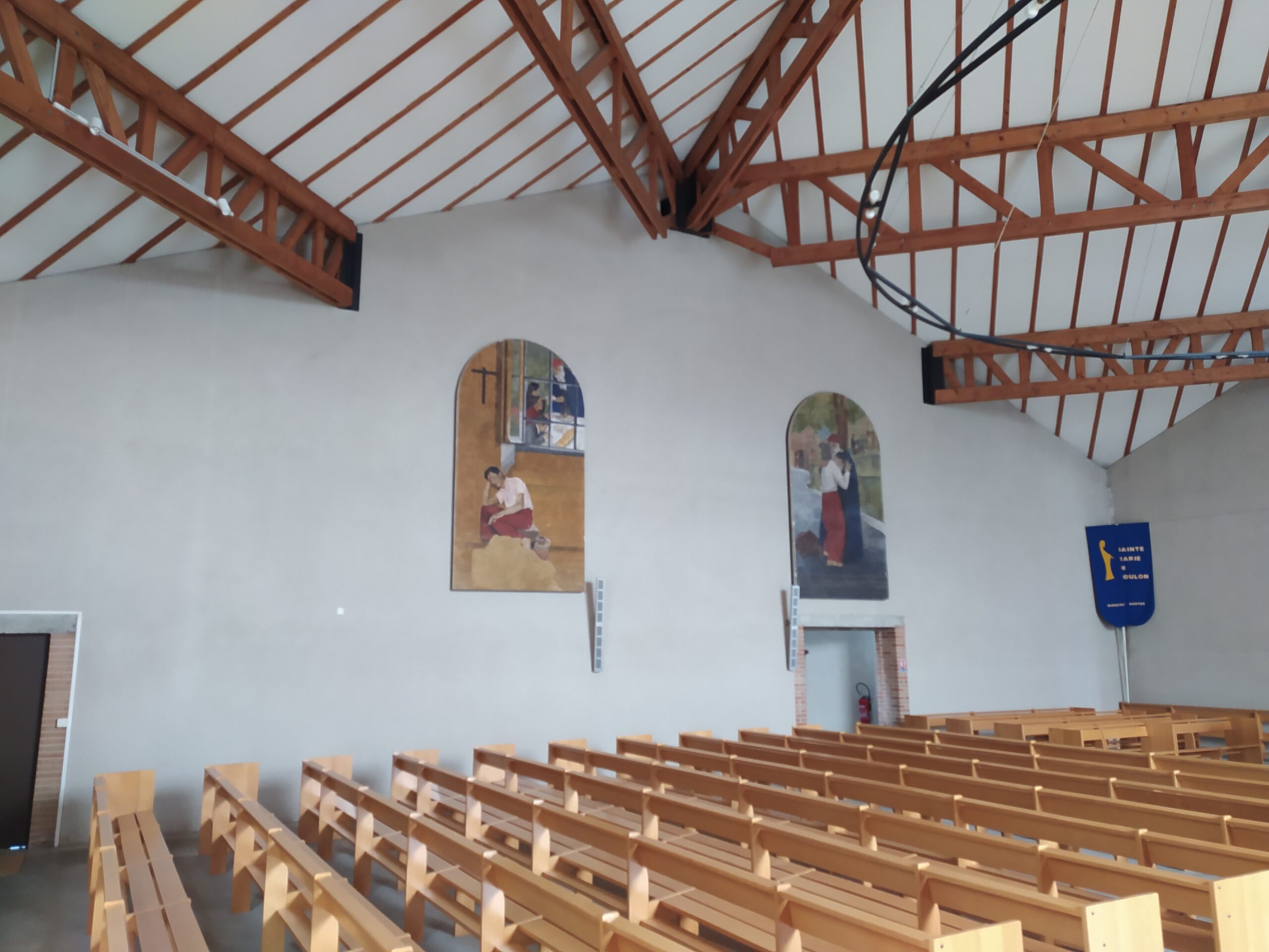 Installation d’œuvres à Saint-Médard