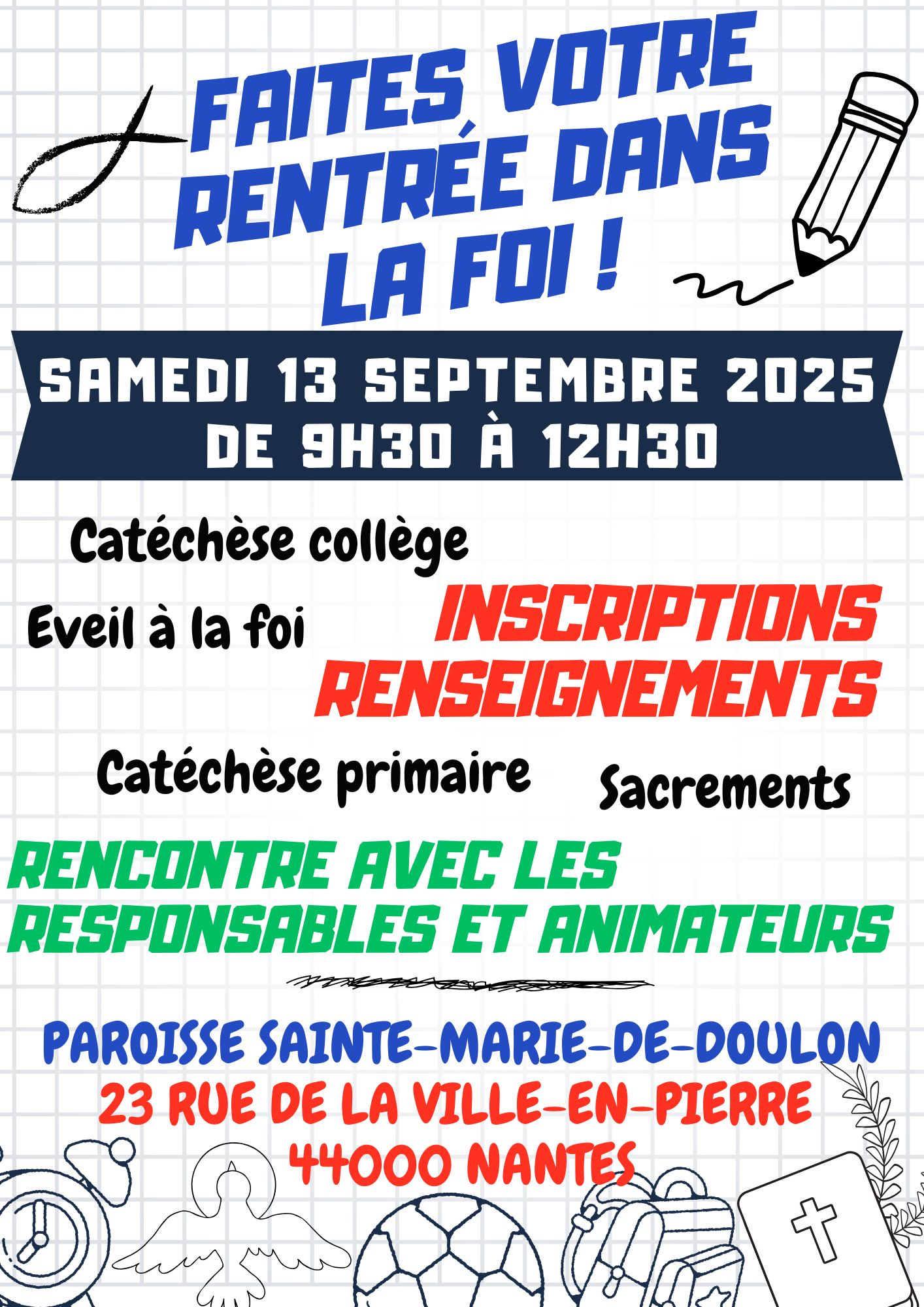 Inscriptions à la catéchèse